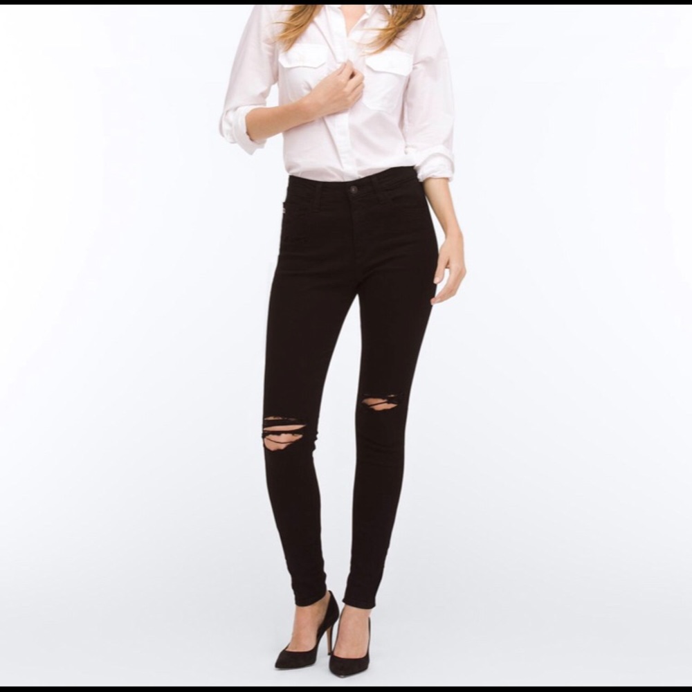 AG “The Farrah Skinny” Black Jeans (28R)